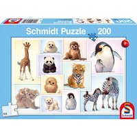 SCHMIDT SPIELE 56270 Kinderpuzzle 200 Teile Tierkinder der Wildnis von Schmidt Spiele