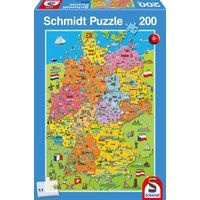 SCHMIDT SPIELE 56312 Deutschlandkarte mit Bildern, 200 Teile von Schmidt Spiele