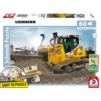 SCHMIDT SPIELE 56549 Kinderpuzzle 60 Teile Liebherr, Planierraupe PR736 von Schmidt Spiele