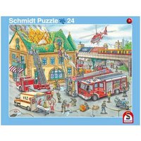 SCHMIDT SPIELE 56810 2er Set Rahmenpuzzle Feuerwehr/Polizei 24 Teile / 40 Teile von Schmidt Spiele