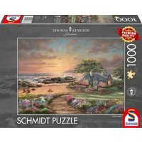 SCHMIDT SPIELE 57368 Erwachsenenpuzzles 1000 Teile Seaside Cottage von Schmidt Spiele