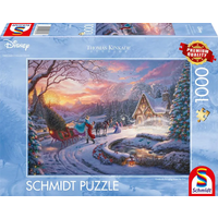 SCHMIDT SPIELE 58035 Puzzle 1000 Teile Disney, Cinderella Bringing Home for Christmas von Schmidt Spiele