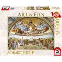 SCHMIDT SPIELE 58527 Puzzle 1000 Teile Markus Binz: Disputation des Heiligen Sakraments 2024 von Schmidt Spiele