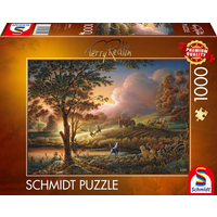 SCHMIDT SPIELE 58544 Puzzle 1000 Teile Sonnengold über reifen Feldern von Schmidt Spiele