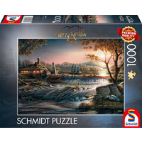 SCHMIDT SPIELE 58545 Puzzle 1000 Teile Lichter in der Wildnis von Schmidt Spiele