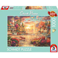 SCHMIDT SPIELE 58554 Puzzle 1000 Teile Morgenstille am See von Schmidt Spiele