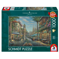 SCHMIDT SPIELE 58780 Erwachsenenpuzzle 1000 Teile. TThomas Kinkade Studios: Spanisches Straßencafé von Schmidt Spiele