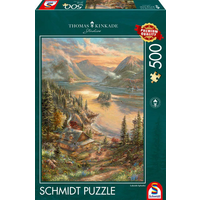 SCHMIDT SPIELE 59710 Puzzle 1000 Teile Pracht am Seeufer von Schmidt Spiele