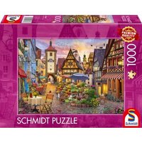 SCHMIDT SPIELE 59760 Erwachsenenpuzzle 1000 Teile Romantisches Bayern, Rothenburg ob der Tauber von Schmidt Spiele