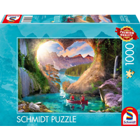 SCHMIDT SPIELE 59777 Puzzle 1000 Teile Ausblick mit Herz von Schmidt Spiele