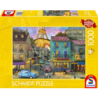 SCHMIDT SPIELE 59780 Puzzle 1000 Teile In den Straßen von Paris von Schmidt Spiele