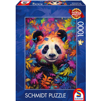 SCHMIDT SPIELE 59781 Puzzle 1000 Teile Pandabär im Regenbogenwald von Schmidt Spiele