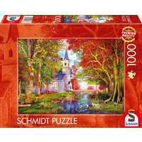 SCHMIDT SPIELE 59788 Puzzle 1000 Teile Kapelle im Herbstzauber von Schmidt Spiele