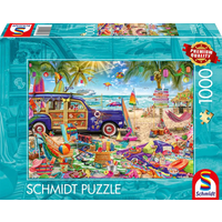 SCHMIDT SPIELE 59793 Puzzle 1000 Teile Sonnige Auszeit am Strand von Schmidt Spiele