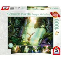 SCHMIDT SPIELE 59910 PU1000T Puzzle 1000 Teile Rehe im Wald von Schmidt Spiele