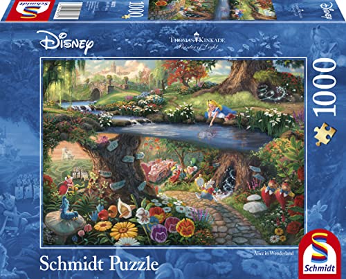 Schmidt Spiele, Thomas Kinkade: Disney Alice in Wonderland 2021 Edition (1000pc), Puzzle, Ages 12+ von Schmidt Spiele