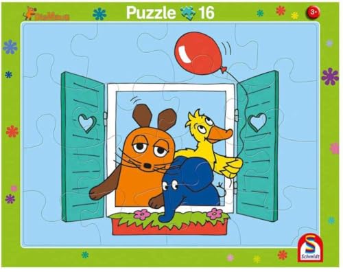 Schmidt Spiele 2er-Set Rahmenpuzzle Die Maus 16 + 24 Teile von Schmidt