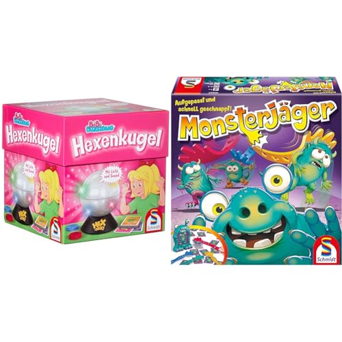 Schmidt Spiele 40458 Bibi Blocksberg Hexenkugel, Kinderspiel & 40557 Monsterjäger, Aktionsspiel, bunt von Schmidt Spiele