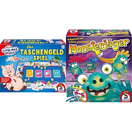 Schmidt Spiele 40536 - Taschengeldspiel & 40557 Monsterjäger, Aktionsspiel, bunt von Schmidt