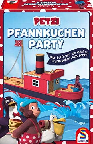 Petzi, Pfannkuchenparty (Kinderspiel): Wer befördert die meisten Pfannkuchen aufs Boot? von Schmidt