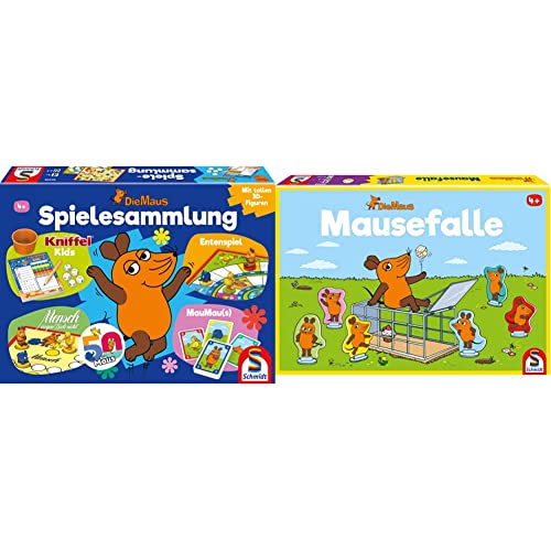 Schmidt Spiele 40598 Die Maus, Spielsammlung, Bunt & 40505 Maus, Mausefalle, Kinderspiel, bunt von Schmidt