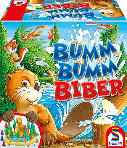 Schmidt Spiele 40618 Bumm Bumm Biber, 3D Action Kinderspiel von Schmidt