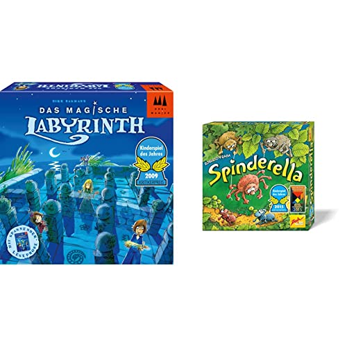 Schmidt Spiele 40848 Das Magische Labyrinth & Zoch 601105077 Spinderella - Kinderspiel des Jahres 2015 - kindgerechtes Wettlaufspiel in unterschiedlichen Schwierigkeitsstufen, für Kinder ab 6 Jahren von Schmidt