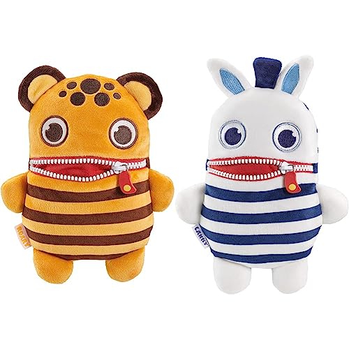 Schmidt Spiele 42542 Sorgenfresser Roary, 18 cm, Zoo Babies Edition & 42543 Sorgenfresser Lanky, 18 cm, Zoo Babies Edition von Schmidt