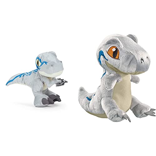 Schmidt Spiele 42753 Jurassic World Kuscheltier, 30 cm, Blau & 42752 Jurassic World, Blue, 16 cm Plüschfigur von Schmidt