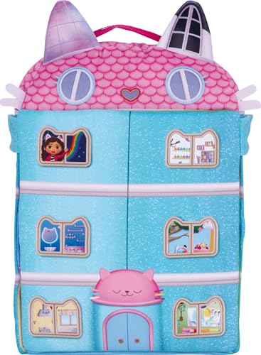 Schmidt Spiele 42804 Gabby's Dollhouse, Puppenhaus mit 3 Figuren und Lift, 41 cm Plüschfigur von Schmidt