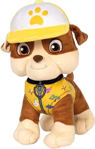 Schmidt Spiele 42828 Paw Patrol, Rubble, Summer Edition, 28 cm Plüschfigur, Mehrfarbig von Schmidt