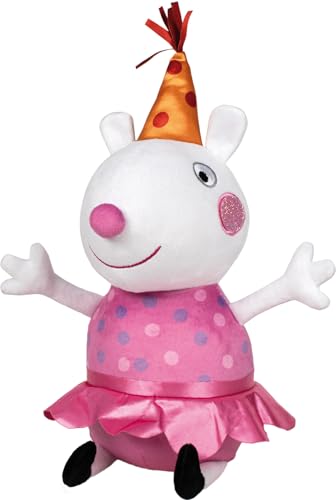 Schmidt Spiele 42832 Peppa Pig, Luzy Locke, Party, 38 cm Plüschfigur, Mehrfarbig von Schmidt Spiele