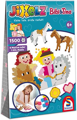 Schmidt Spiele 46116 Jixelz, Bibi & Tina, 1500 Teile, 5 Motive, Kinder-Bastelsets, Kinderpuzzle von Schmidt