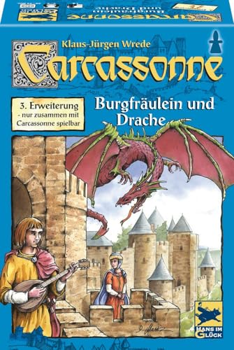 Schmidt Spiele 48145 - Carcassonne, Burgfräulein und Drache, 3. Erweiterung von Schmidt