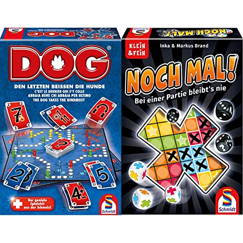 Schmidt Spiele 49201 Dog, Den letzten beissen die Hunde, Familienspiel & 49327 Noch mal! von Schmidt Spiele