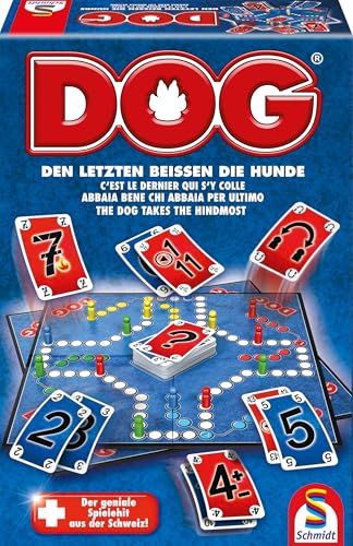 Schmidt Spiele 49201 Dog, Den letzten beissen die Hunde, Familienspiel, für 2 bis 6 Spieler von Schmidt