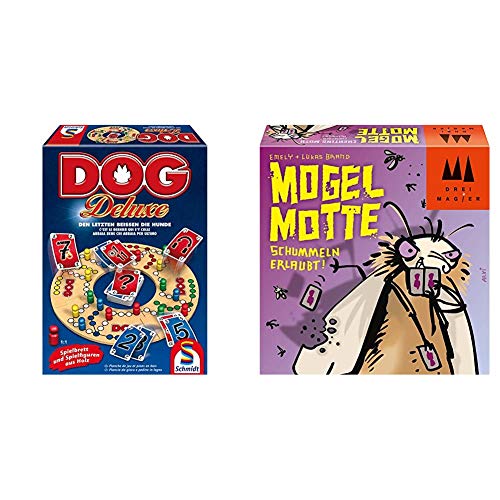 Schmidt Spiele 49274 Dog Deluxe & 40862 Mogel Motte, Drei Magier Kartenspiel von Schmidt Spiele