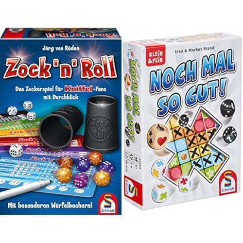 Schmidt Spiele 49320 Zock'n'Roll & 49365 Noch mal so gut, Würfelspiel aus der Serie Klein & Fein, bunt von Schmidt