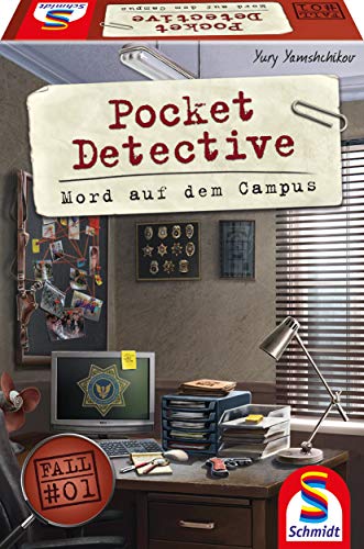 Schmidt Spiele 49377 Pocket Detective, Mord auf dem Campus, Krimi-und Dedektivspiel, Familienspiel von Schmidt