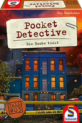 Schmidt Spiele 49379 Pocket Detective, Die Bombe tickt, Krimi-und Dedektivspiel, Kartenspiel, Mehrfarbig von Schmidt