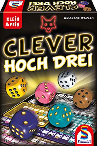 Schmidt Spiele 49384 Clever hoch DREI, Würfelspiel aus der Serie Klein & Fein von Schmidt