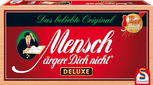 Schmidt Spiele 49453 Mensch ärgere Dich Nicht-Deluxe Version, Familienspiel, Mehrfarbig von Schmidt