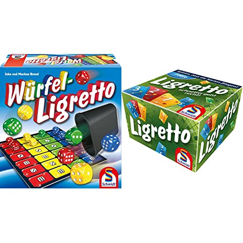 Schmidt Spiele 49611 Würfel Ligretto, Würfelspiel & 01201 - Ligretto grün, Kartenspiel von Schmidt