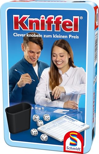 Schmidt Spiele 51203 Kniffel, Bring Mich mit Spiel in der Metalldose, bunt von Schmidt Spiele