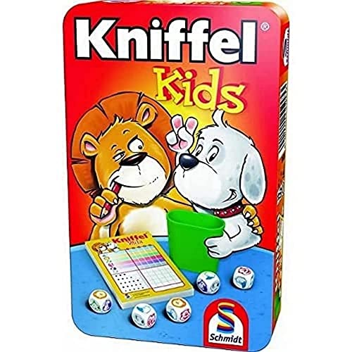 Schmidt Spiele 51245 Kniffel Kids, Bring mich mit Spiel in der Metalldose von Schmidt Spiele