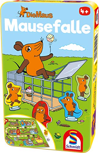 Schmidt Spiele 51405 Die Maus, Mausefalle, Bring mich mit Spiel in der Metalldose von Schmidt Spiele