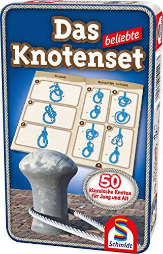 Schmidt Spiele 51427 Das beliebte Knotenset, Bring Mich mit Spiel in der Metalldose, Bunt von Schmidt Spiele