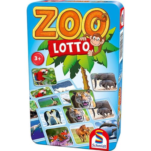 Schmidt Spiele 51433 Tier Zoo Lotto, Bring Mich mit Spiel in der Metalldose, bunt von Schmidt