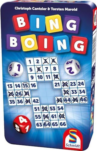 Schmidt Spiele 51454 Bing Boing, Reisespiel, Bring ich mit Spiel in Einer Metaldose, Normal von Schmidt