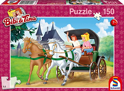 Schmidt Spiele 56051 Bibi und Tina, Kutschfahrt, 150 Teile Kinderpuzzle von Schmidt